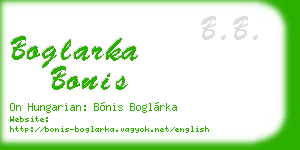 boglarka bonis business card